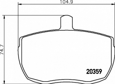 HELLA PAGID 8db355006361 -  Комплект тормозных колодок, дисковый тормоз